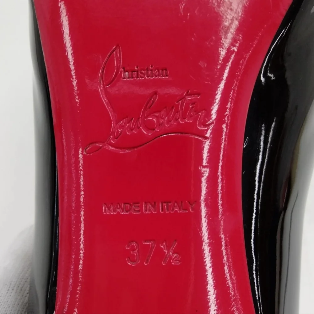 Christian Louboutin Black Patent Leather Heels - Picture 4 of 8